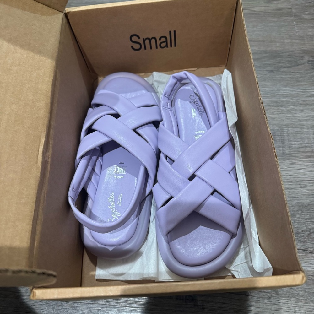 Seychelles Punchline Strappy Slingback Leather Sandals in Purple - Picture 8 of 9
